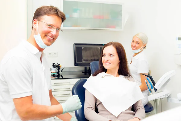 Young Woman Seeing Her Dentist Royalty Free Stock Photos