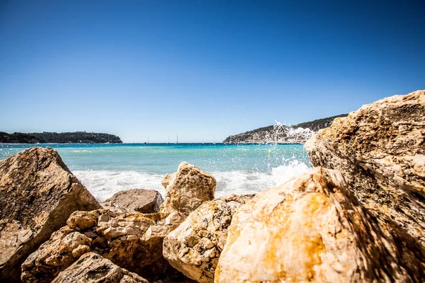 Strand van Villefranche, Cote Dazur, Côte d'Azur, Frankrijk — Stockfoto