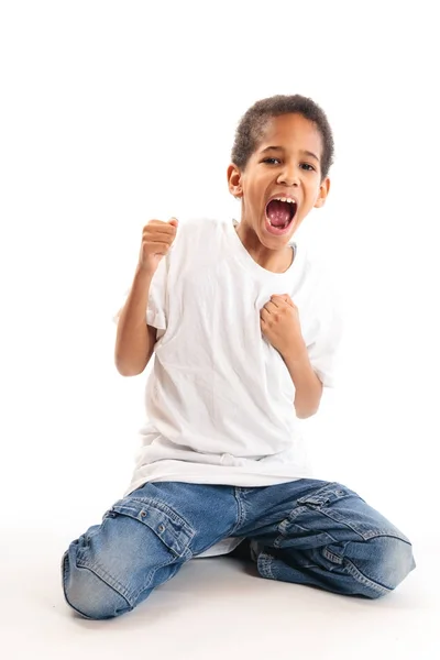 Gelukkige jongen, schreeuwen — Stockfoto