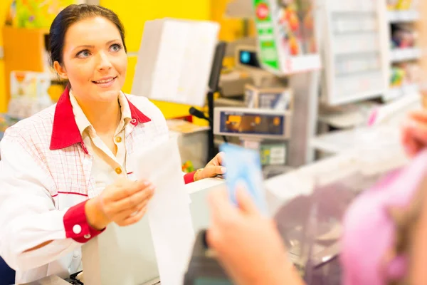 Escritório de vendas no supermercado — Fotografia de Stock