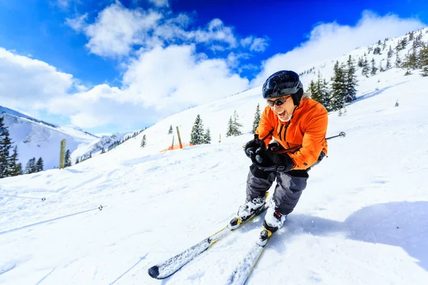 Esquiar para idosos — Fotografia de Stock