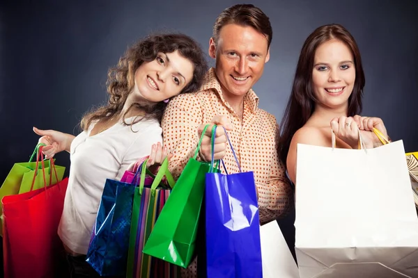 Group Of Young People Enjoying Their Shopping Spree — Stock Photo, Image