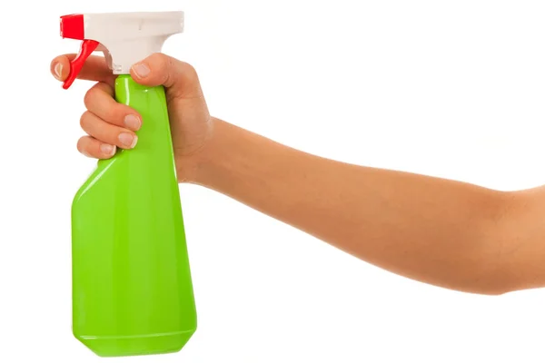 Young Woman With Spray Bottle — Stock Photo, Image