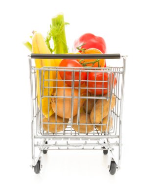 Sebze ve meyve sepeti, arka görünüm