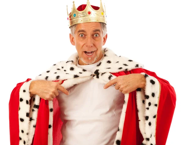 King With Blank T-shirt — Stock Photo, Image
