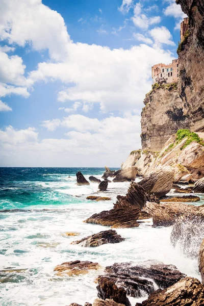 De kliffen van Bonifacio op Corsica — Stockfoto