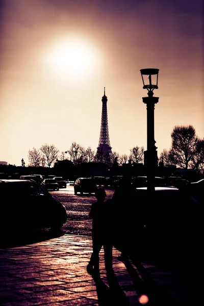 Silhouettes In The Streets Of Paris