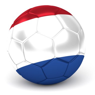 Hollanda futbol topuyla bayrak 3d Render