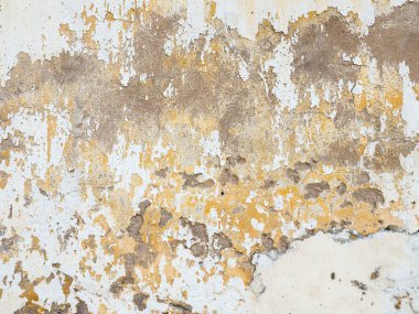 Çatlamak ve delik ile beton duvar.