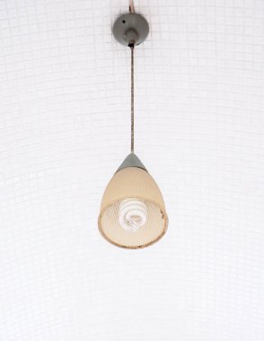 Eski elektrik lambası ile toz.