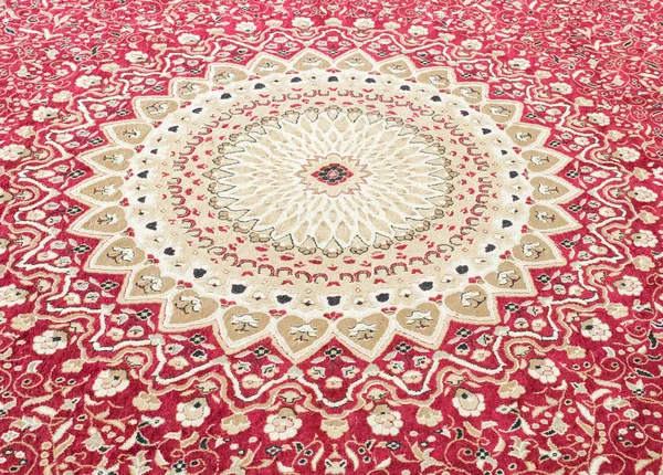 Modello floreale sul tappeto di lana . — Foto Stock