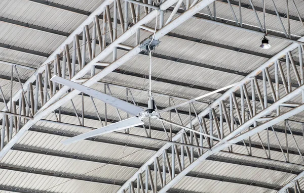 Gran Ventilador Techo Marco Metálico Del Almacén Para Ventilación —  Fotos de Stock