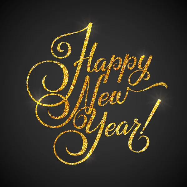 Altın parlak parıltı. Hat tebrik Poster Tamplate.