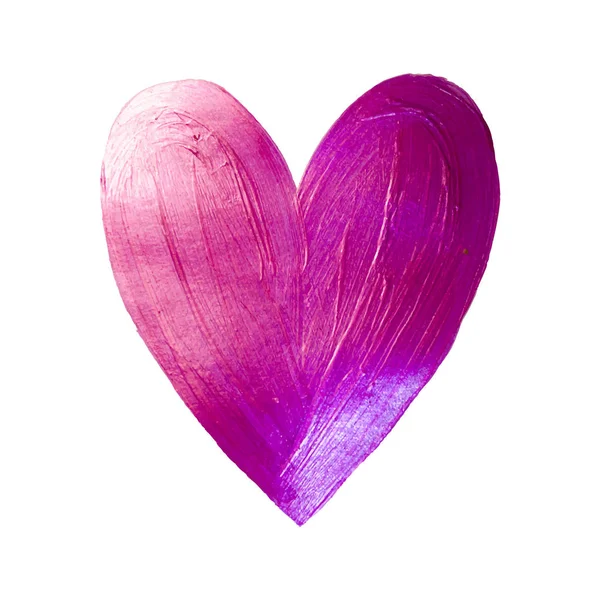 Vector Foil Paint Heart sobre fondo blanco. Love Concept Design Feliz Día de las Valintinas. Fácil de usar y editar . — Vector de stock