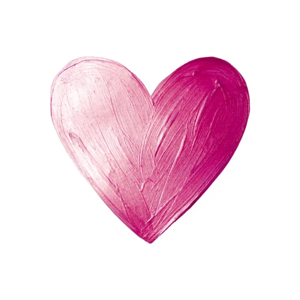 Vector Foil Paint Heart em fundo branco. Love Concept Design Feliz Dia de Valintinas. Fácil de usar e editar . —  Vetores de Stock