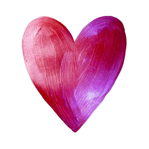 Coeur de peinture vectorielle sur fond blanc. Conception de concept d'amour Happy Valintinas Day. Facile à utiliser et à modifier . — Image vectorielle