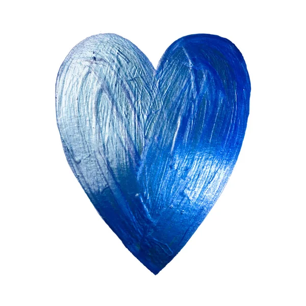 Vector Foil Paint Heart em fundo branco. Love Concept Design Feliz Dia de Valintinas. Fácil de usar e editar . — Vetor de Stock