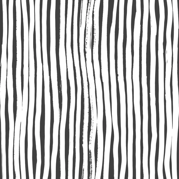 Ink Abstract Stripe Seamless Pattern. Fondo con trazos artísticos en blanco y negro estilo incompleto. Elemento de diseño para telones de fondo y textil — Vector de stock