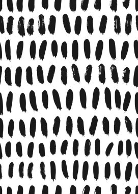 Mürekkep soyut seamless modeli. Arka plan siyah ve beyaz yarım yamalak tarzı sanatsal darbeleri ile. Tasarım öğesi için arka planında ve Tekstil