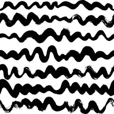 Mürekkep soyut seamless modeli. Arka plan siyah ve beyaz yarım yamalak tarzı sanatsal darbeleri ile. Tasarım öğesi için arka planında ve Tekstil