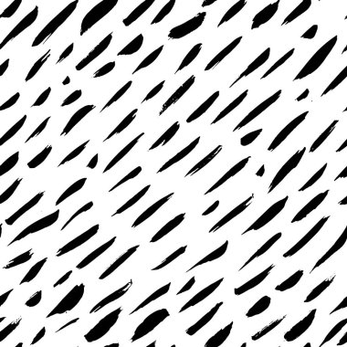 Mürekkep soyut seamless modeli. Arka plan siyah ve beyaz yarım yamalak tarzı sanatsal darbeleri ile. Tasarım öğesi için arka planında ve Tekstil