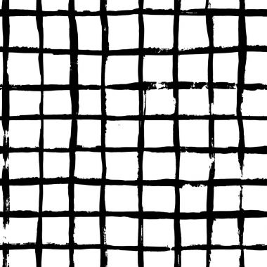 Mürekkep soyut seamless modeli. Arka plan siyah ve beyaz yarım yamalak tarzı sanatsal darbeleri ile. Tasarım öğesi için arka planında ve Tekstil