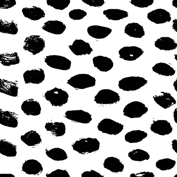 Bläck abstrakta sömlösa mönster. Bakgrund med konstnärliga linjer i svart och vitt skissartad stil. Designelement för kulisser och textil — Stock vektor