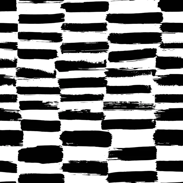 Μελάνι αφηρημένη φαντασία άνευ ραφής. Φόντο με καλλιτεχνικές πινελιές σε μαύρο και άσπρο σχηματικό στυλ. Στοιχείο του σχεδιασμού για σκηνικά και υφασμάτων — Διανυσματικό Αρχείο