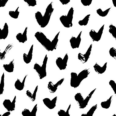 Mürekkep soyut yıldız seamless modeli. Arka plan siyah ve beyaz yarım yamalak tarzı sanatsal darbeleri ile. Tasarım öğesi için arka planında ve Tekstil