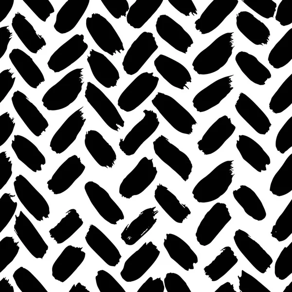 Encre motif abstrait sans couture. Fond avec des traits artistiques en noir et blanc style esquisse. Elément design pour toile de fond et textile . — Image vectorielle