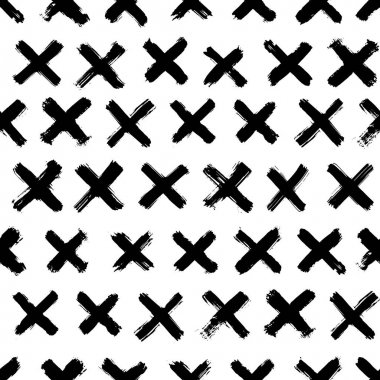 Mürekkep soyut seamless modeli. Arka plan siyah ve beyaz yarım yamalak tarzı sanatsal darbeleri ile. Tasarım öğesi için arka planında ve Tekstil