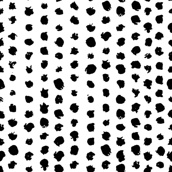 Patrón sin costura abstracta tinta. Fondo con trazos artísticos en blanco y negro estilo incompleto. Elemento de diseño para telones de fondo y textil — Vector de stock