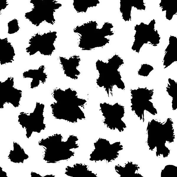 Encre motif abstrait sans couture. Fond avec des traits artistiques en noir et blanc style esquisse. Elément design pour toile de fond et textile — Image vectorielle