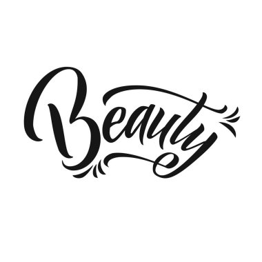 Güzellik tipografi Meydanı Poster. Vektör yazı. Hat ifade hediye kartları, scrapbooking, güzellik bloglar için. Tipografi sanat.