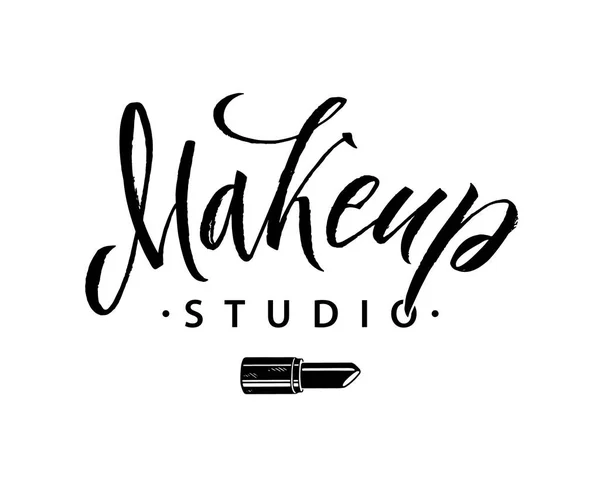 Beauty Salon Badge. Makeup Brushes. Make Up Artist badge Vector Illustration Royalty Free Stock Illustrations