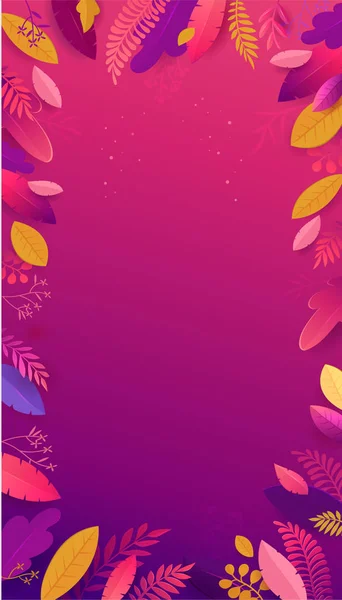 Spring and summer Leaf and Flowers Vertical Banner. — Stock Photo, Image