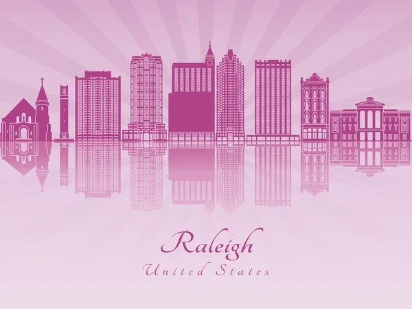 Raleigh V2 skyline in paarse radiant orchid — Stockvector