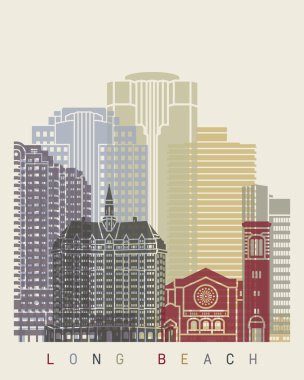Long Beach manzarası poster