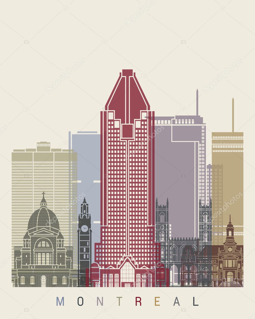 Montreal skyline poster