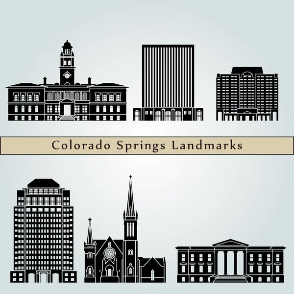 Repères de Colorado Springs — Image vectorielle