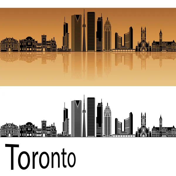 De skyline van de Toronto V2 in oranje — Stockvector