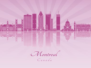 Mor parlak orkide Montreal V2 manzarası