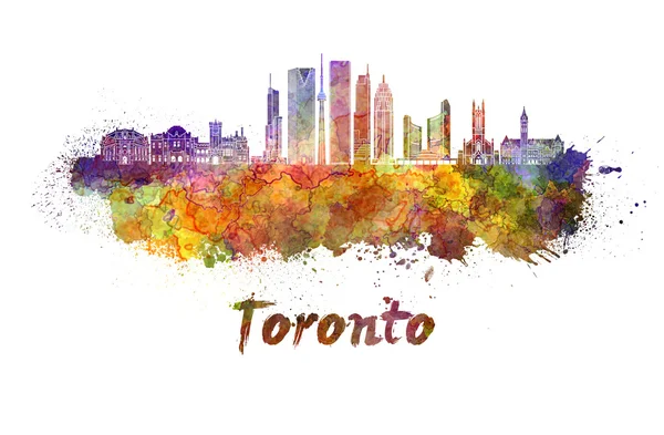 Toronto V2 skyline em aquarela — Fotografia de Stock