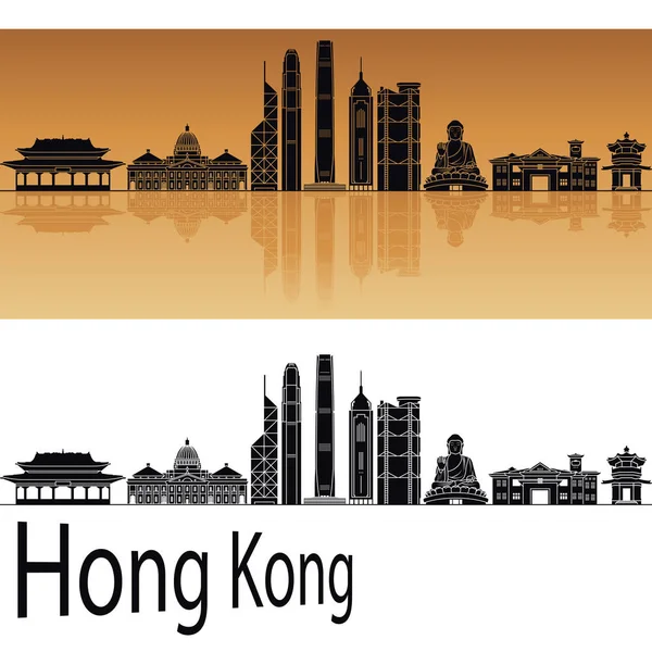 Skyline di Hong Kong V2 — Vettoriale Stock