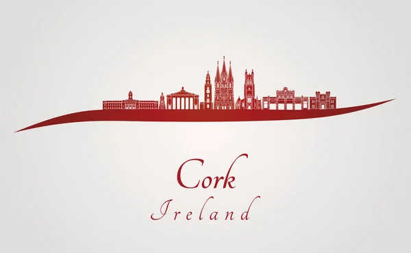 Cork Panorama v červené barvě — Stockový vektor