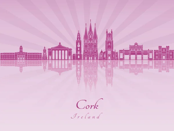 Cork Panorama v fialový zářivý orchidej — Stockový vektor