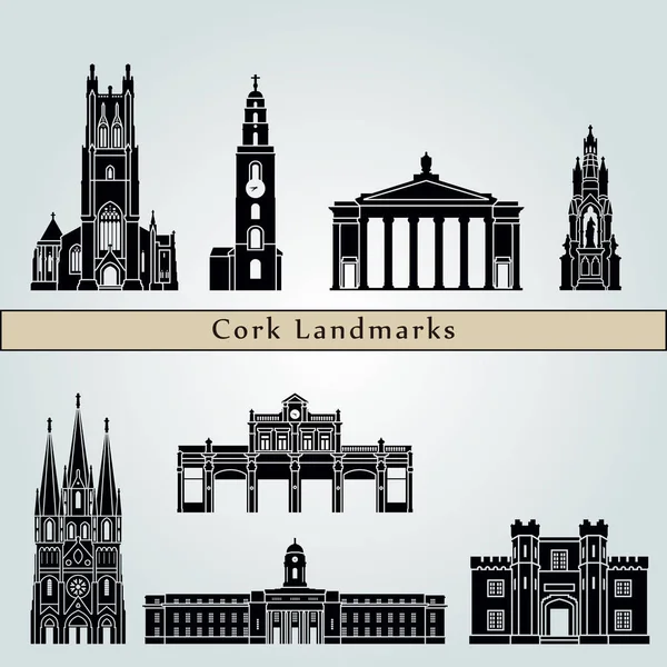 Exeter Lugares de interés y monumentos — Archivo Imágenes Vectoriales