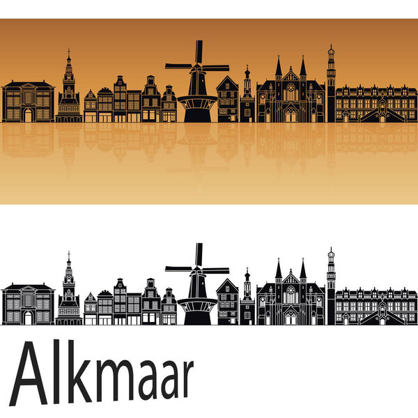 Алкмаарский горизонт в оранжевом цвете
