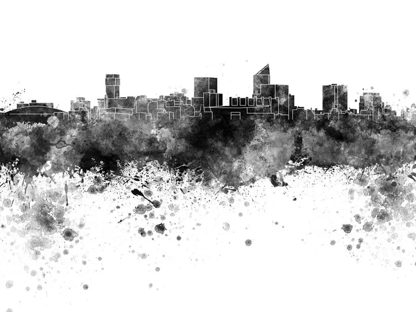 Skyline Wichita in acquerello nero — Foto Stock