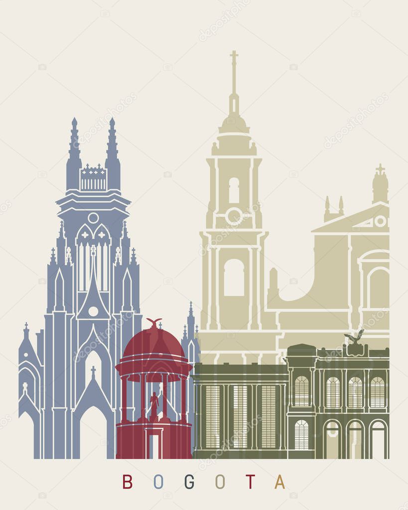 Bogota skyline poster